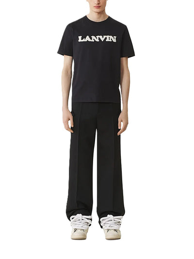 Lanvin t-shirt à logo shearling