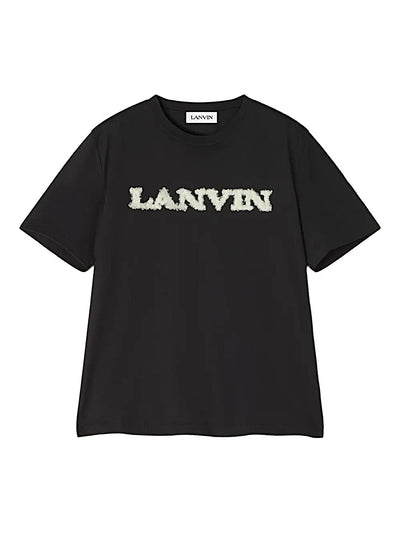 Lanvin t-shirt à logo shearling