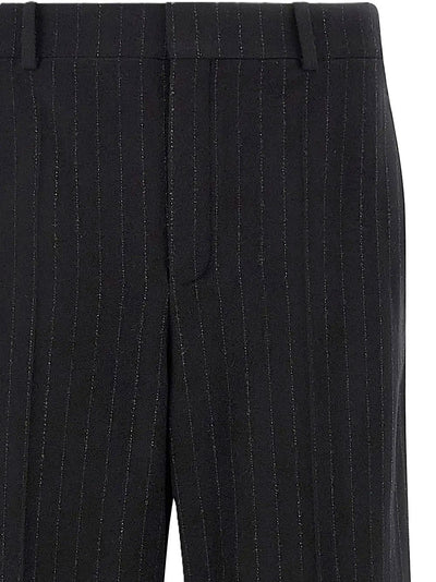 Saint Laurent pantalon en flanelle de laine brossée et cachemire
