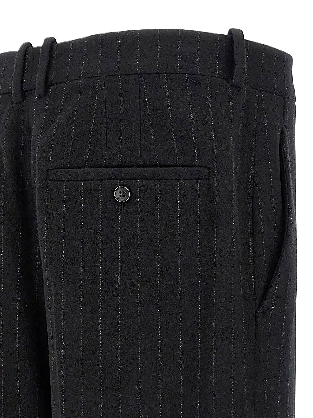 Saint Laurent pantalon en flanelle de laine brossée et cachemire