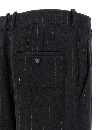 Saint Laurent pantalon en flanelle de laine brossée et cachemire