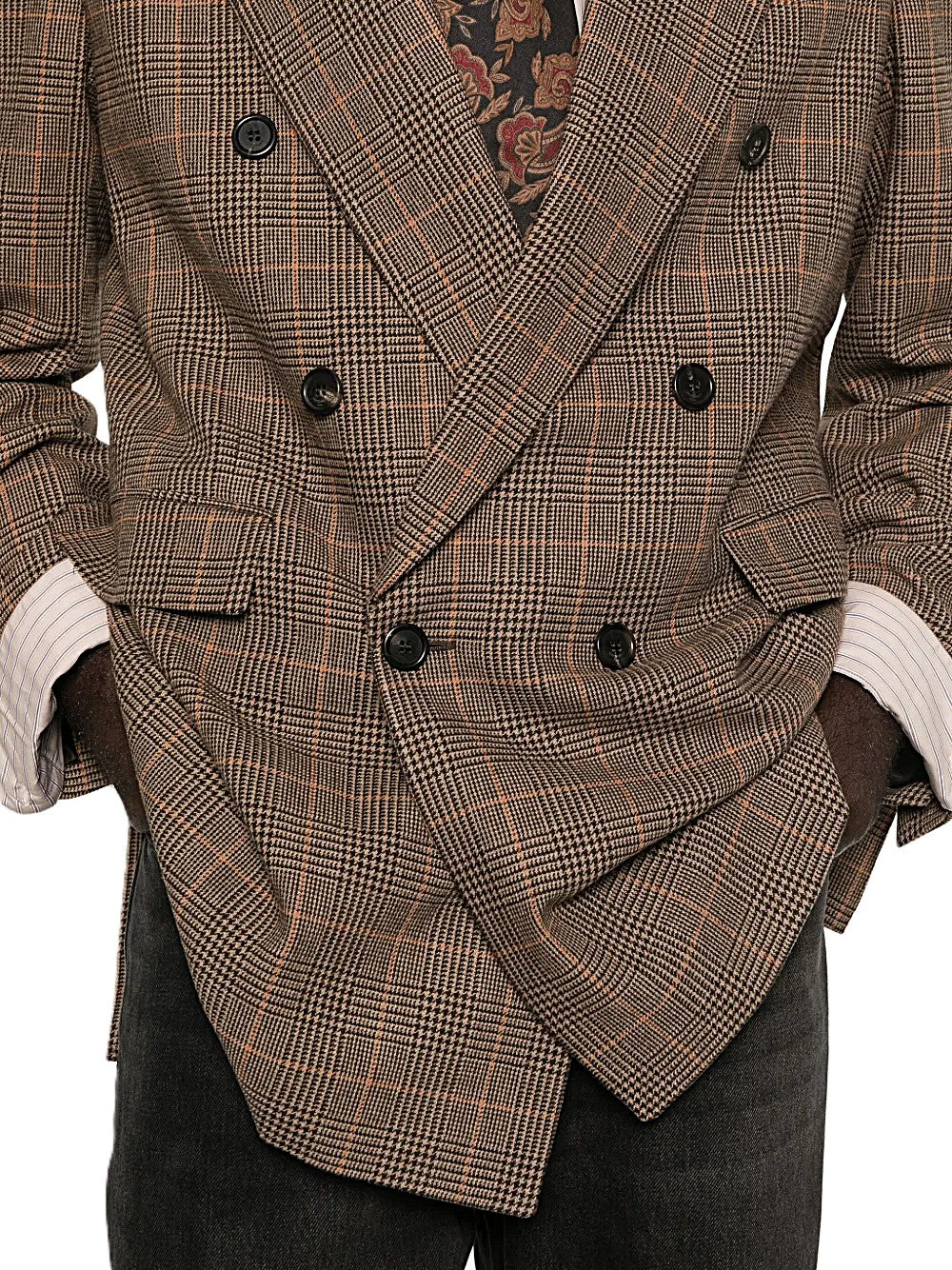 Saint Laurent veste en laine Prince de Galles