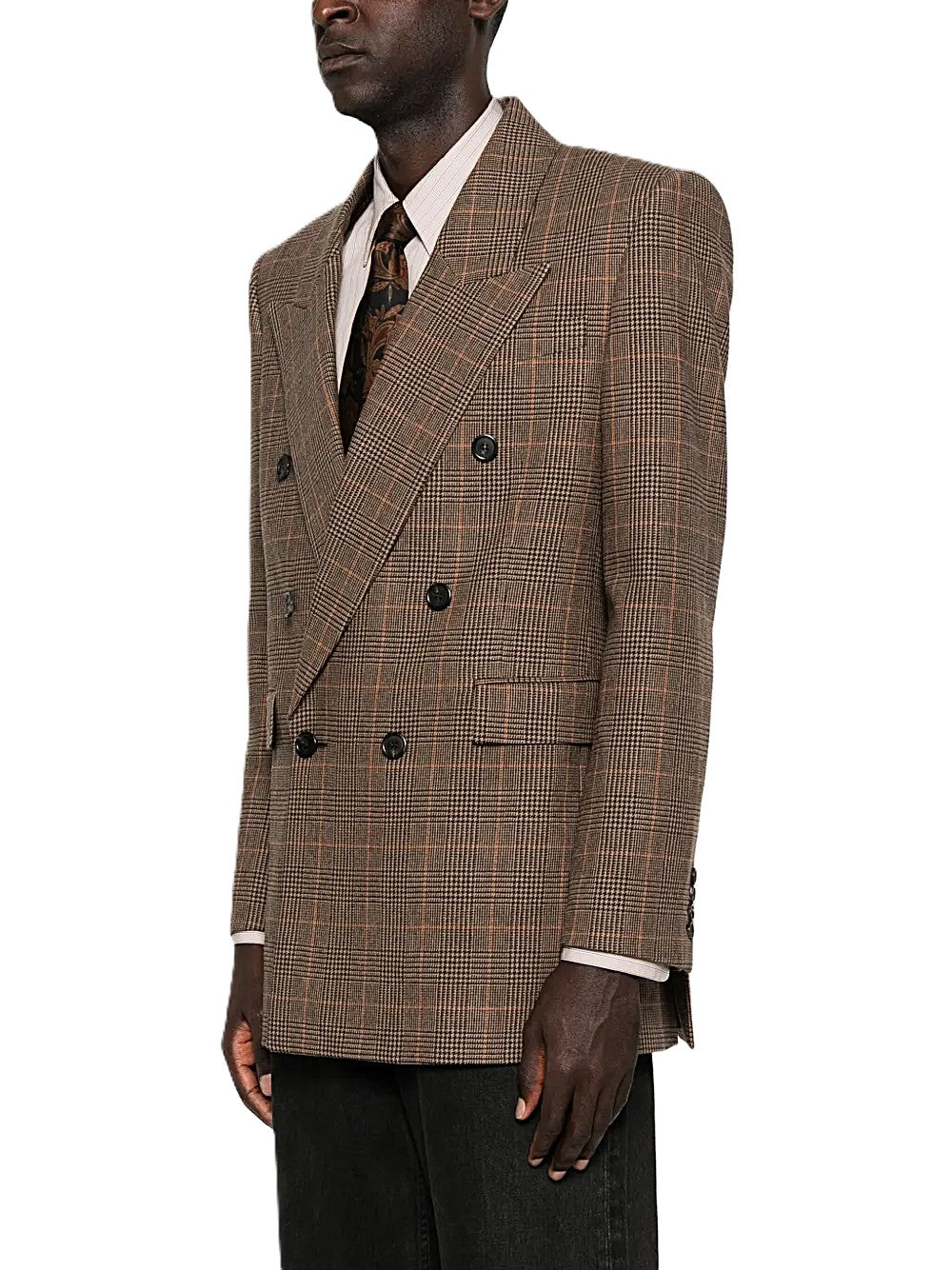 Saint Laurent veste en laine Prince de Galles