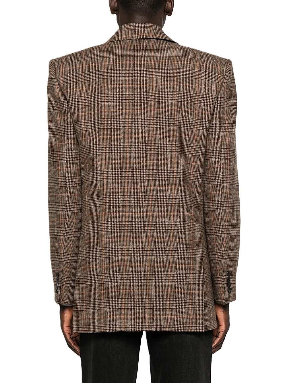Saint Laurent veste en laine Prince de Galles