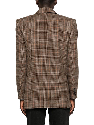 Saint Laurent veste en laine Prince de Galles