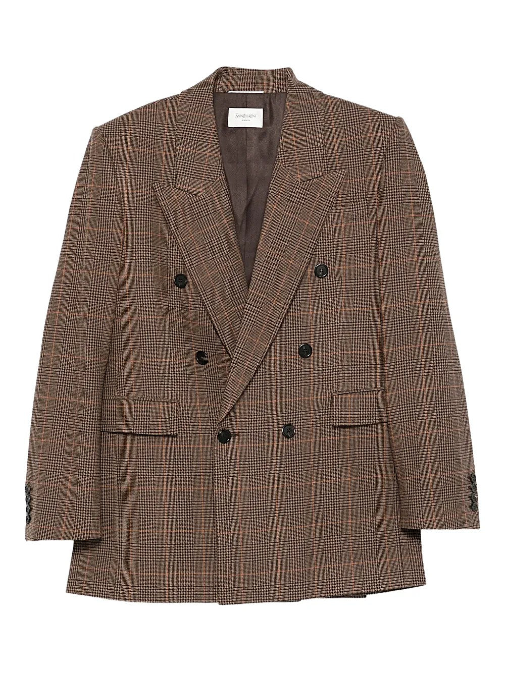 Saint Laurent veste en laine Prince de Galles