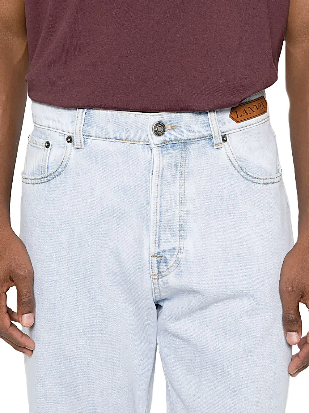 Lanvin jean à patch logo