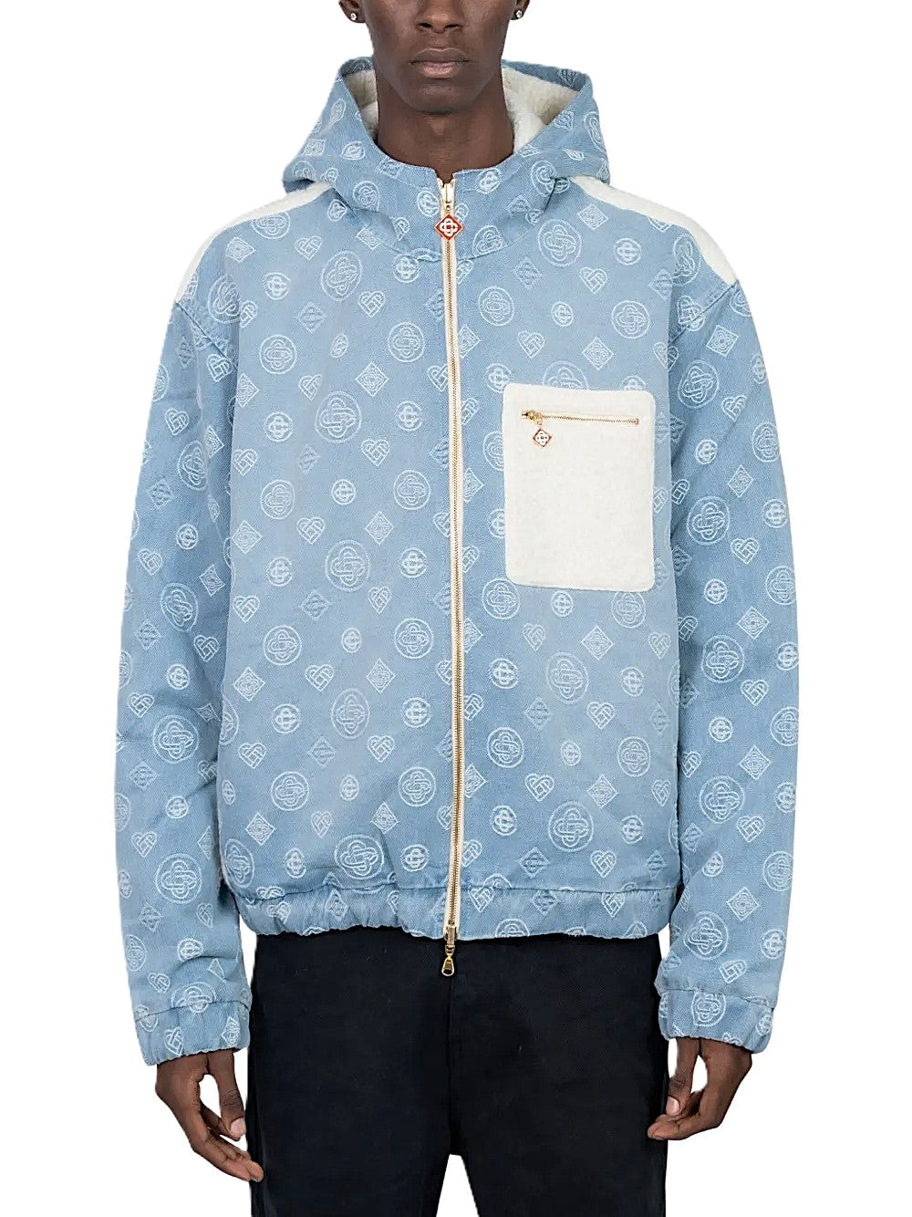 Casablanca veste en denim et cachemire réversible