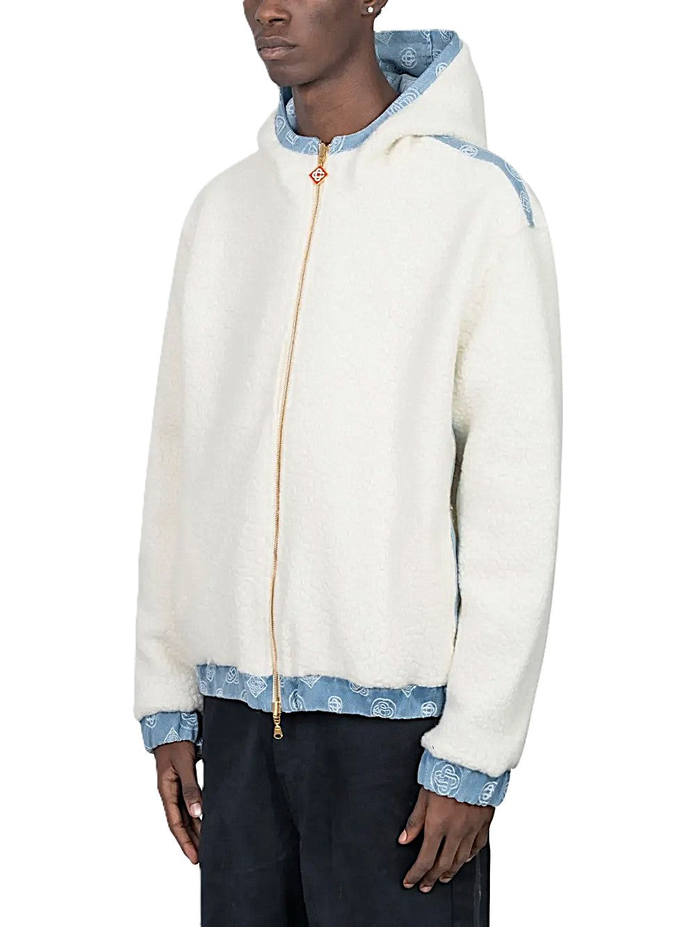 Casablanca veste en denim et cachemire réversible