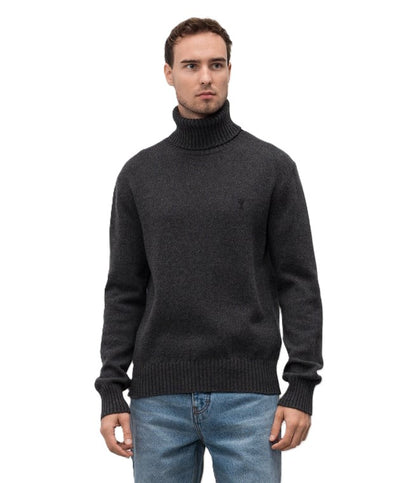 AMI Paris pull à col roulé Ami de Cœur en cachemire