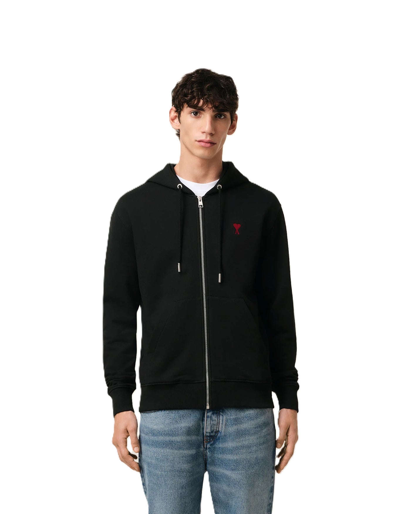AMI Paris hoodie zippé à logo Ami de Cœur