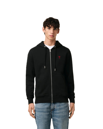 AMI Paris hoodie zippé à logo Ami de Cœur
