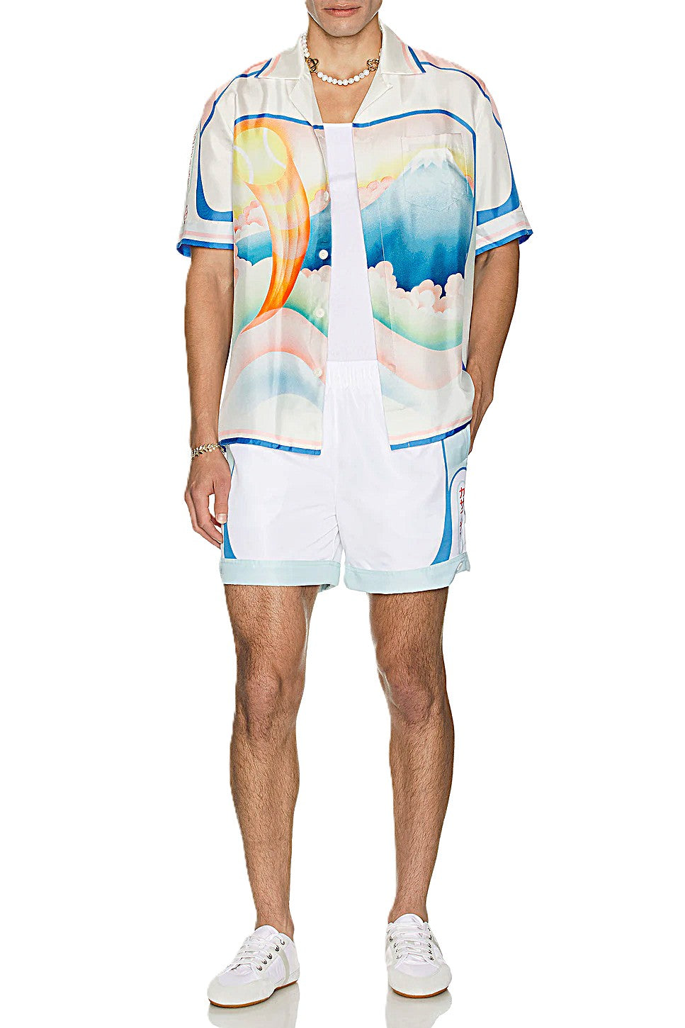 Casablanca chemise en soie Fuji Dream