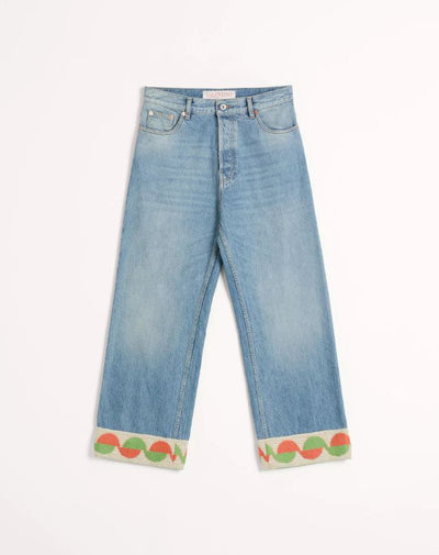 Valentino Garavani jeans avec ourlets en jacquard