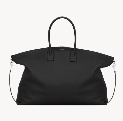 Saint Laurent sac de voyage oversize bowling en cuir grainé