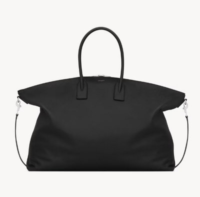 Saint Laurent sac de voyage oversize bowling en cuir grainé