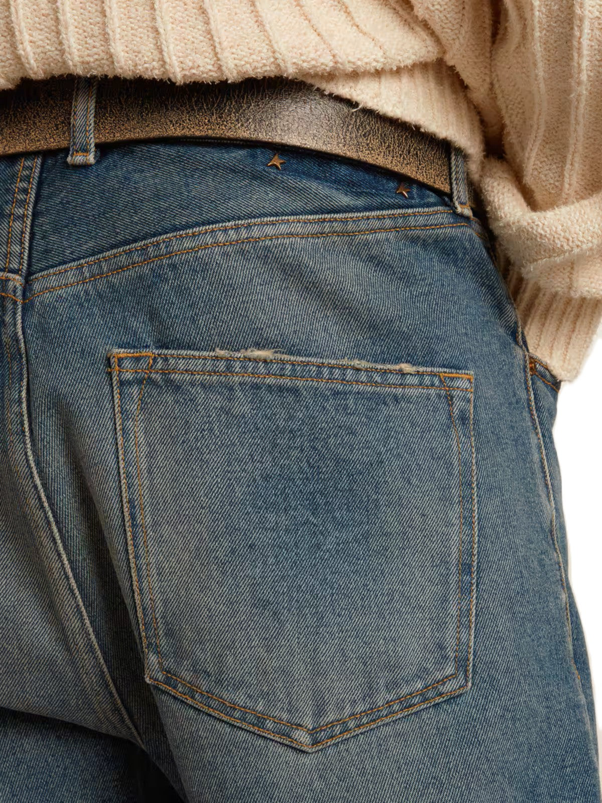 Golden Goose jean fuselé à patch logo