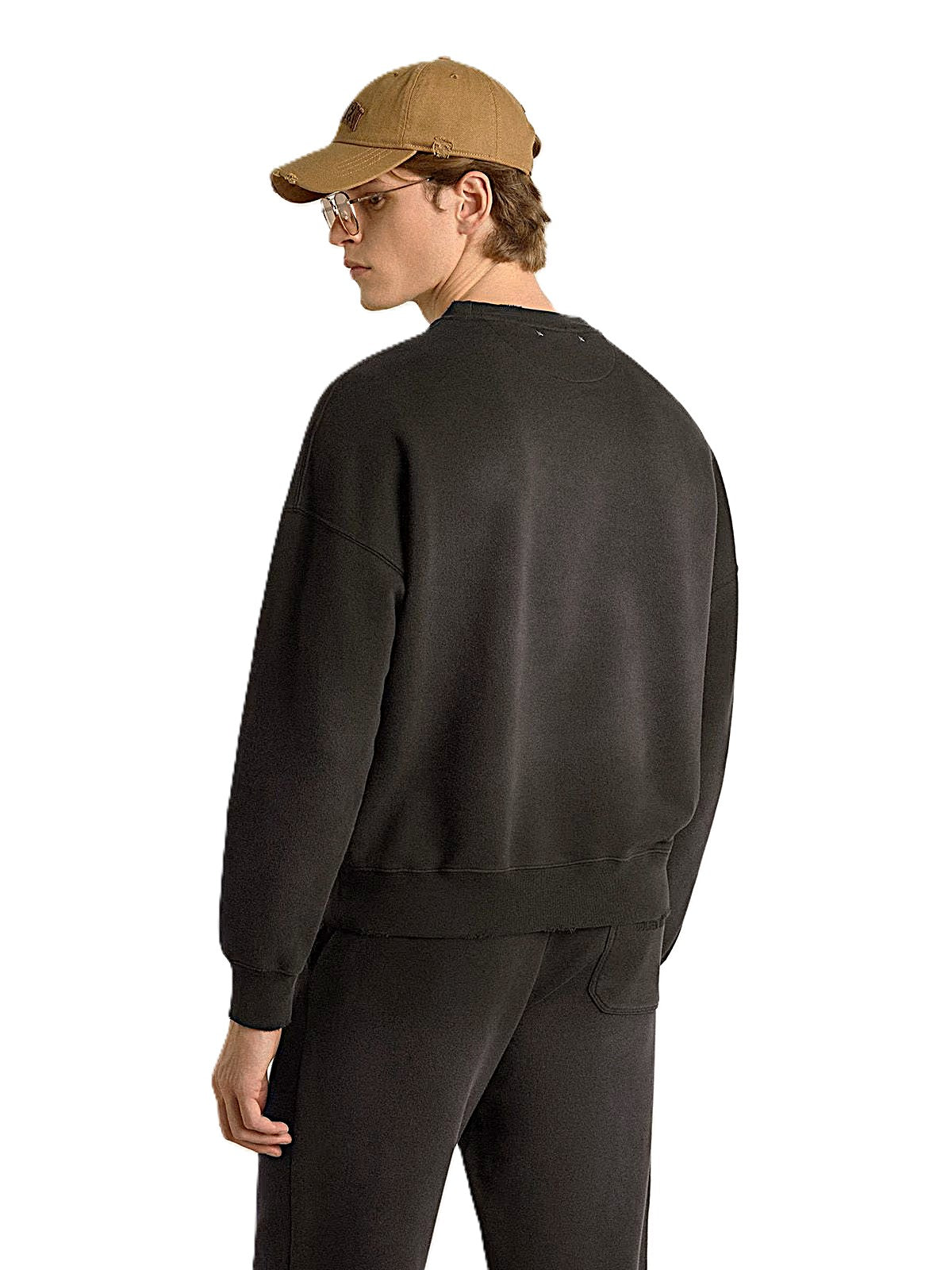 Golden Goose sweat en coton à effet délavé