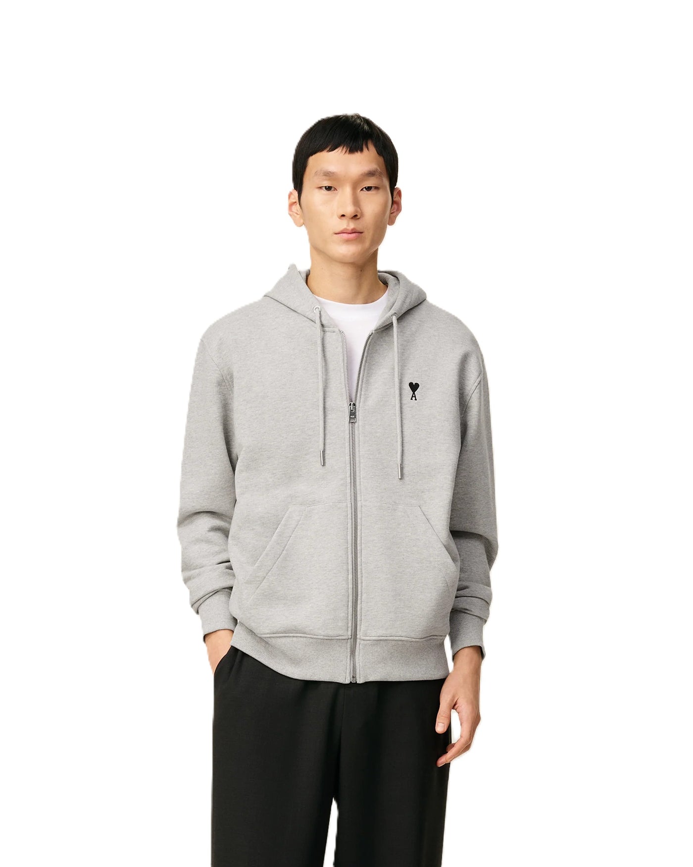 AMI Paris hoodie zippé à logo Ami de Cœur