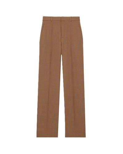 Saint Laurent pantalon en laine Prince de Galles