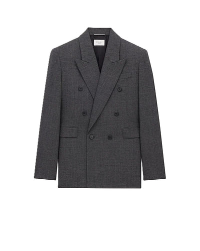 Saint Laurent blazer en laine à boutonnière croisée