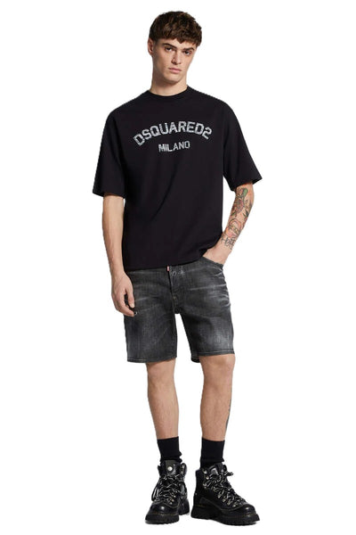 DSQUARED2 short en denim droit