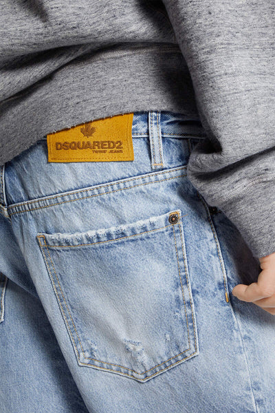 DSQUARED2 short en denim droit