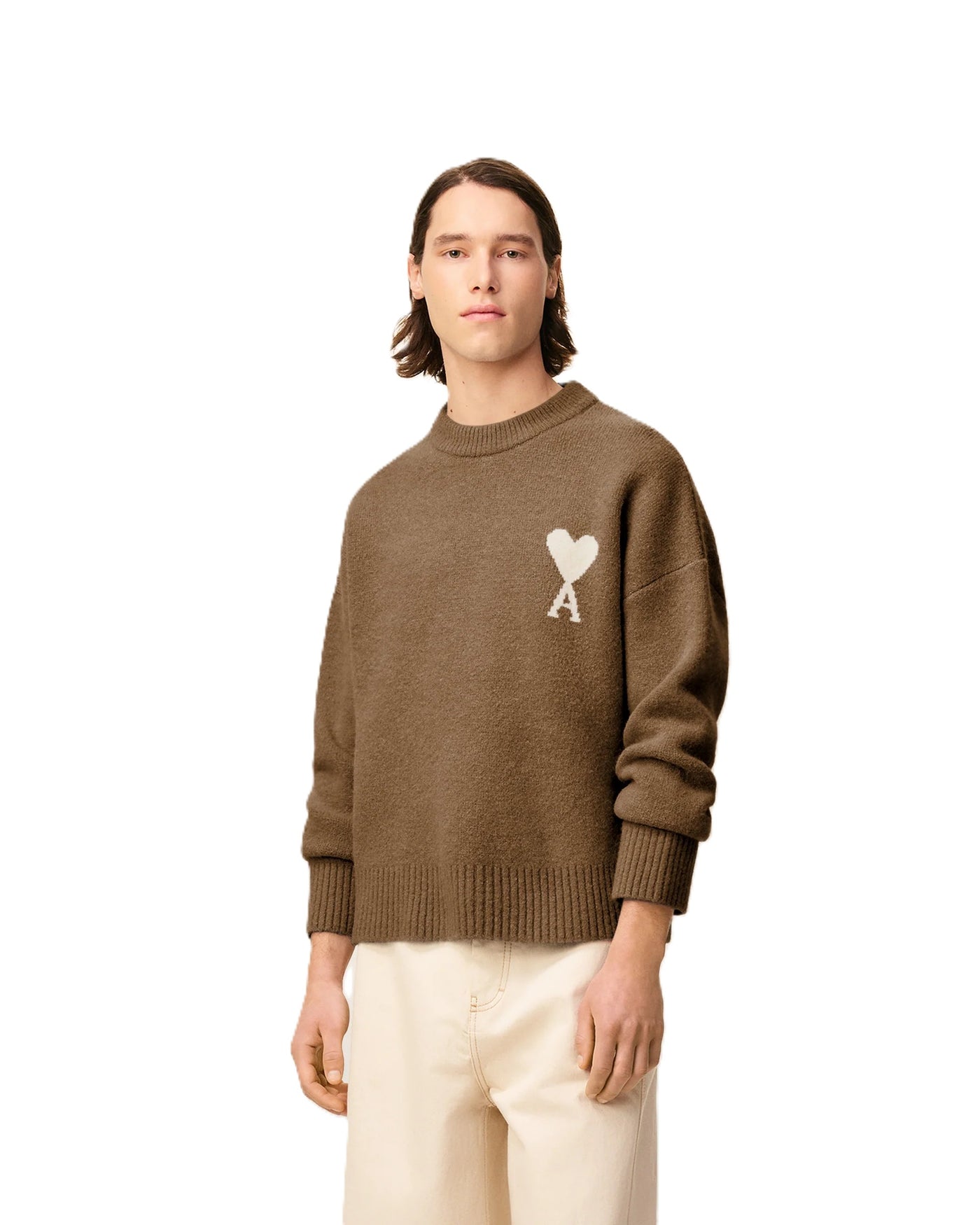 AMI Paris pull à logo Ami de Cœur en alpaga