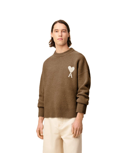 AMI Paris pull à logo Ami de Cœur en alpaga