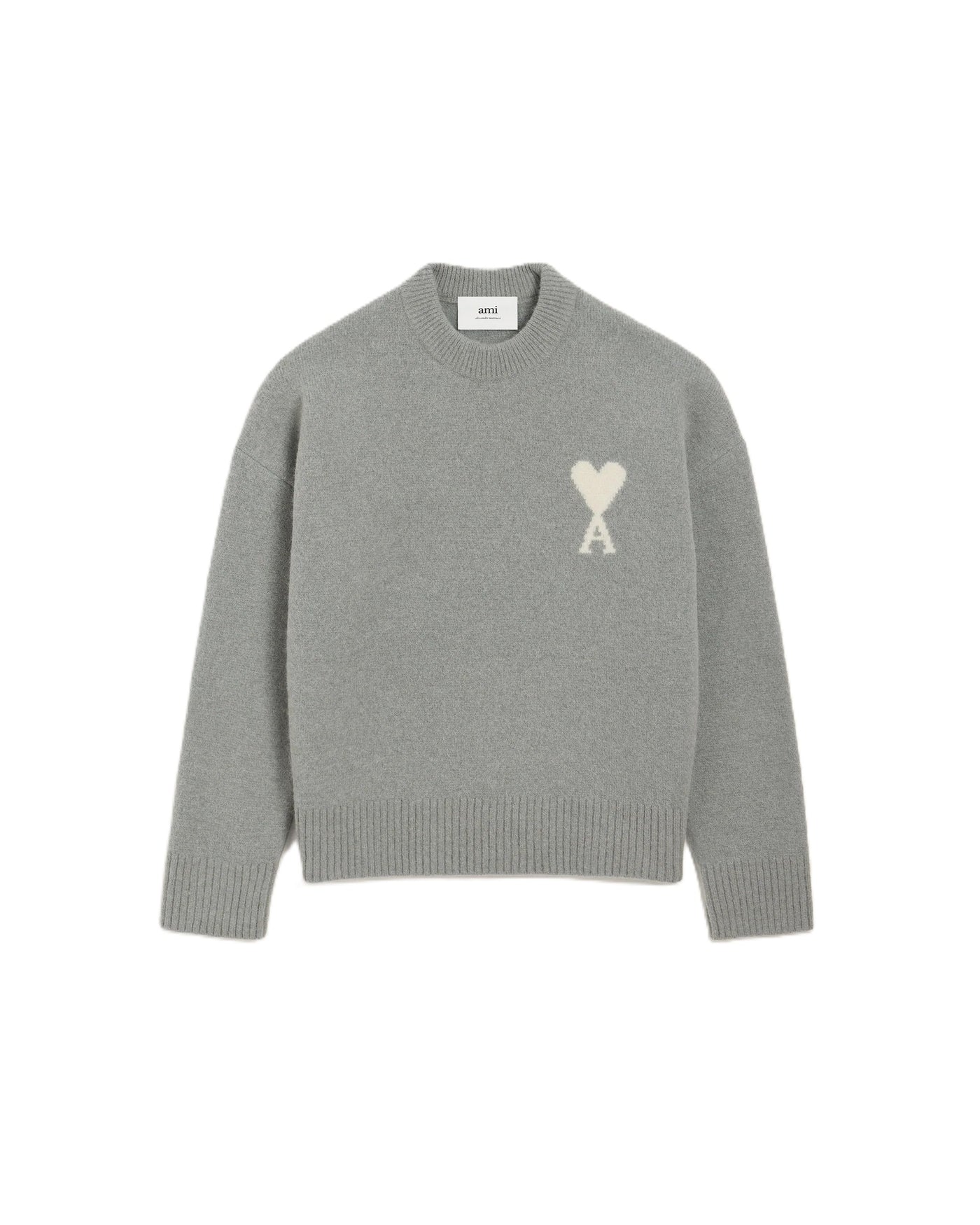 AMI Paris pull à logo Ami de Coeur en alpaga