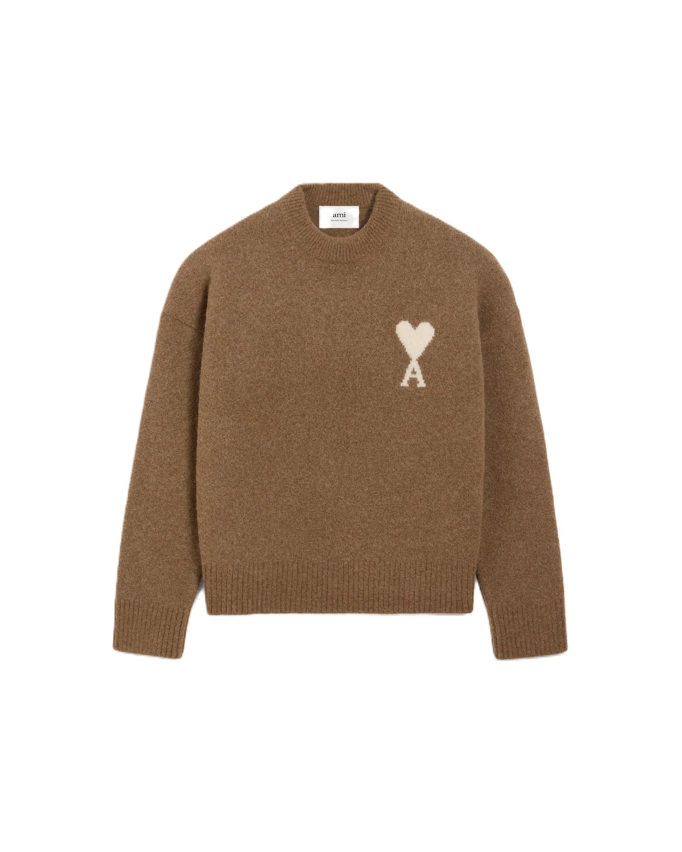 AMI Paris pull à logo Ami de Cœur en alpaga