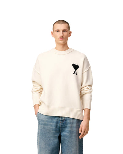 AMI Paris pull à logo Ami de Cœur en laine