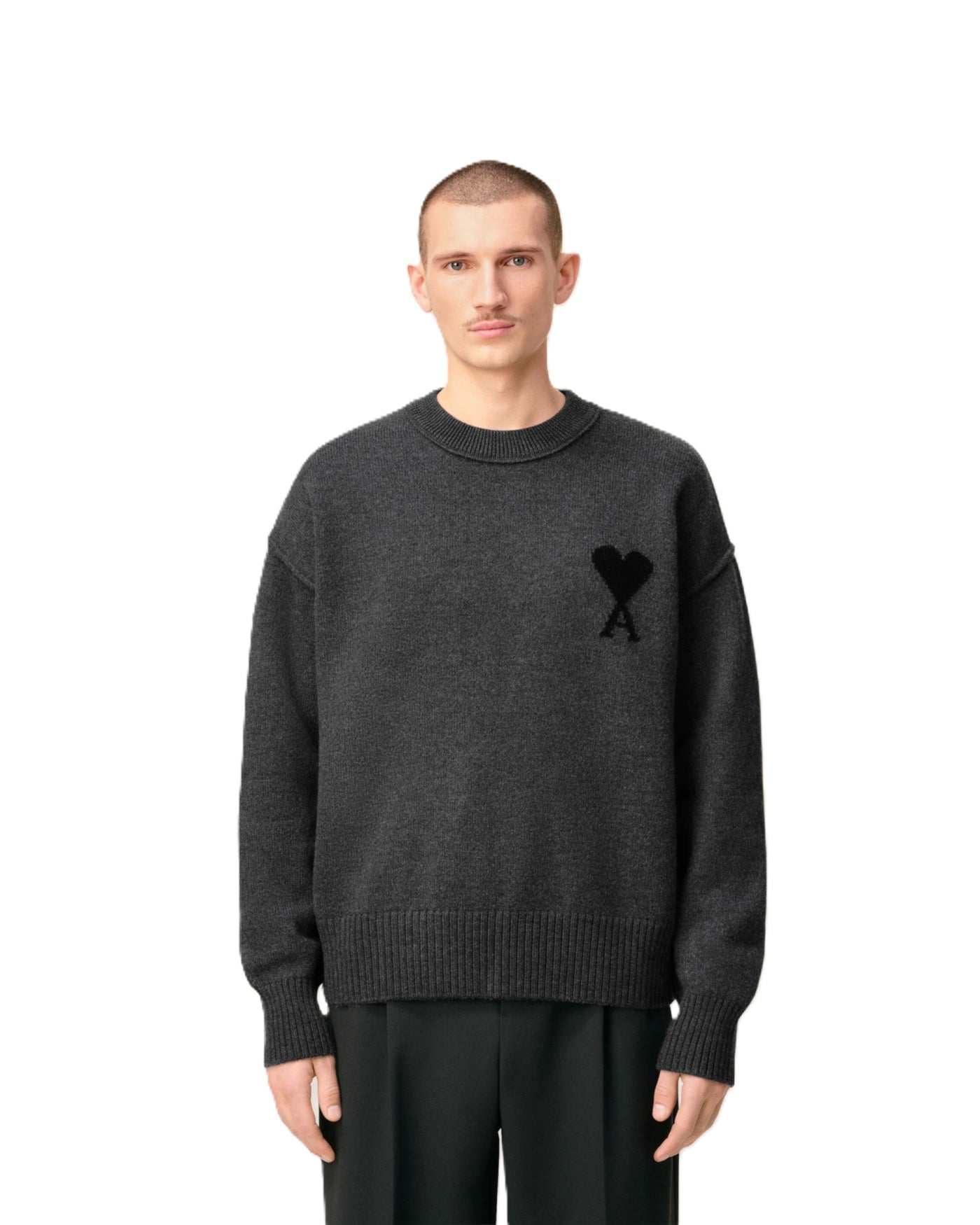 AMI Paris pull à logo Ami de Cœur en laine