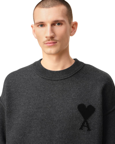 AMI Paris pull à logo Ami de Cœur en laine