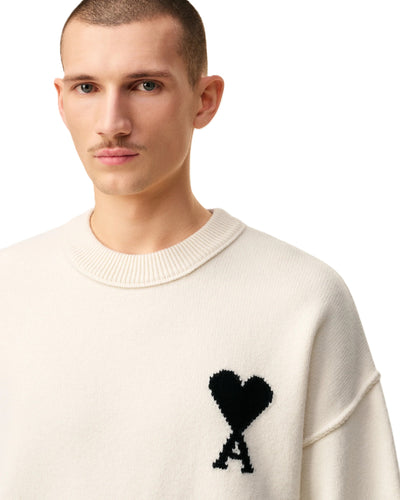 AMI Paris pull à logo Ami de Cœur en laine