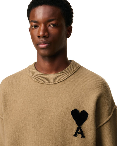 AMI Paris pull à logo Ami de Cœur en laine