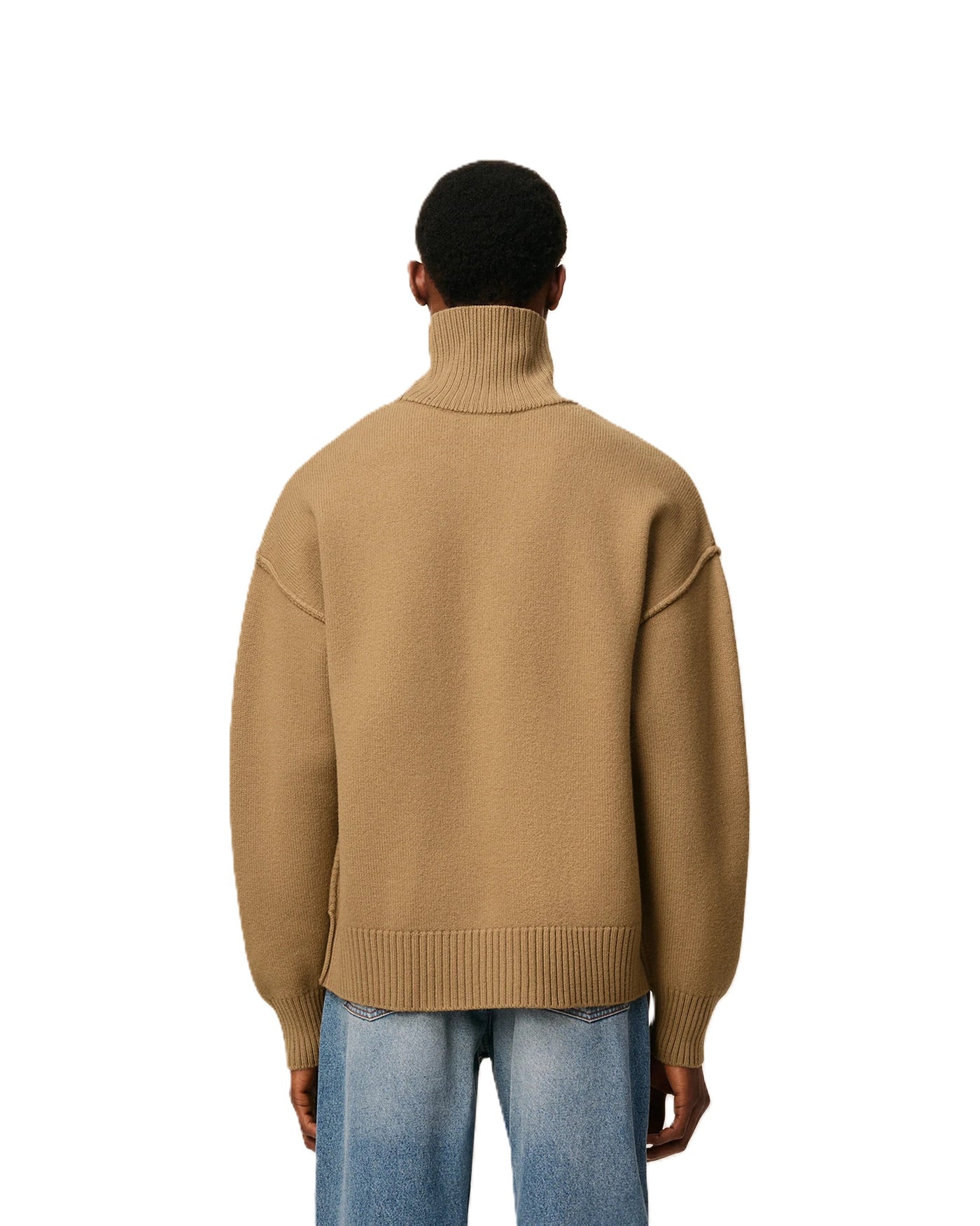 AMI Paris pull à col cheminée Ami de Cœur en laine