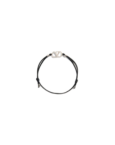 Valentino Garavani bracelet en coton à détail VLogo