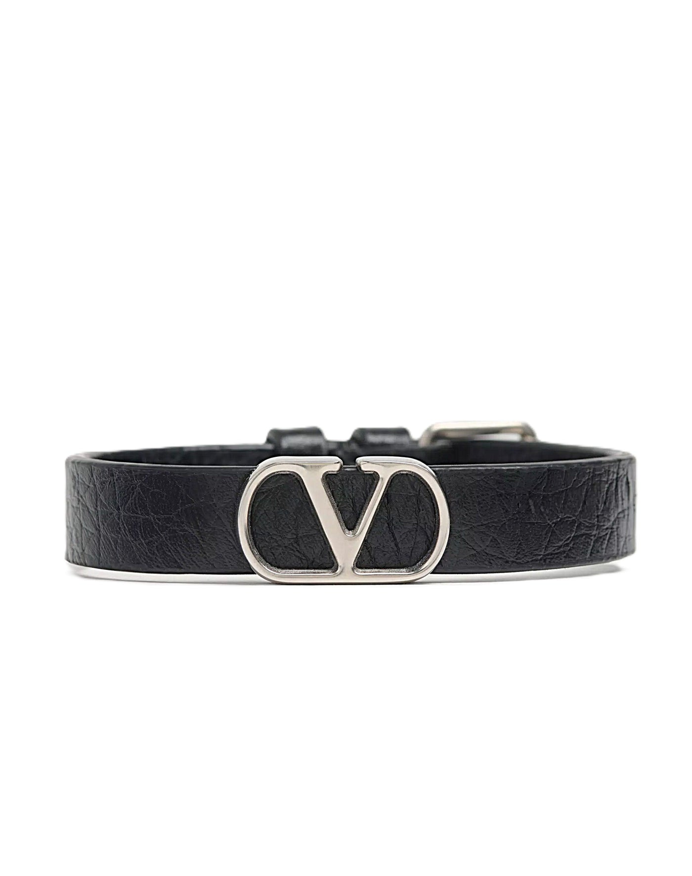 Valentino Garavani bracelet en cuir à détail VLogo