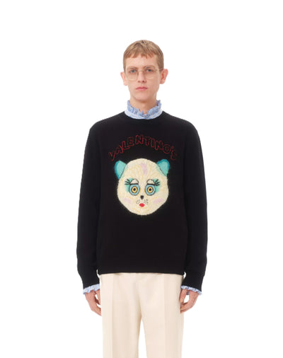 Valentino Garavani pull à patch Le Chat de La Maison