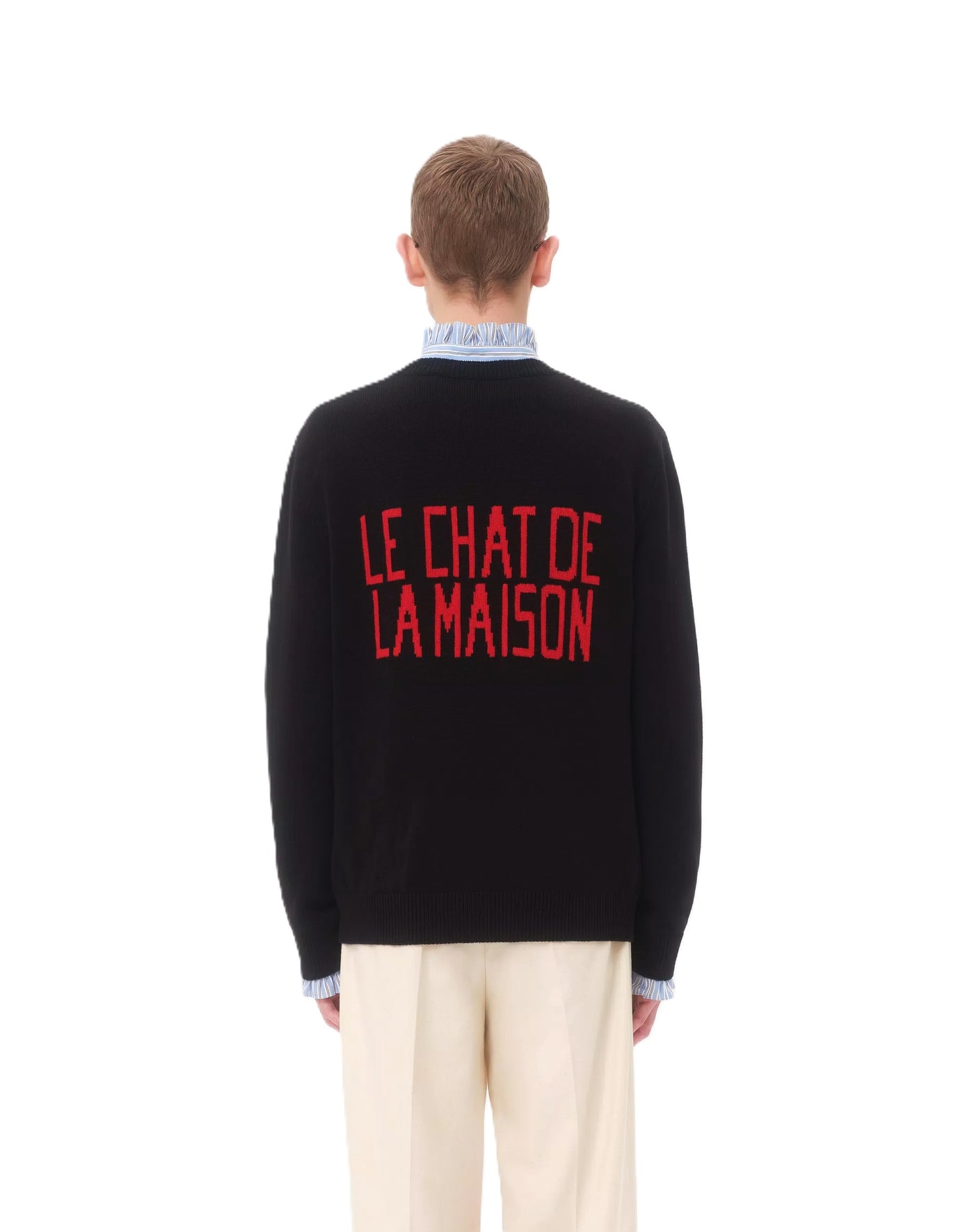 Valentino Garavani pull à patch Le Chat de La Maison