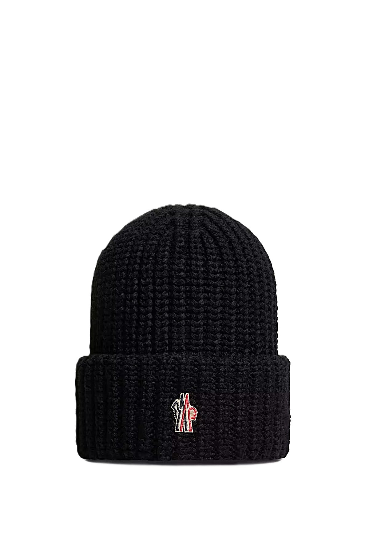 Moncler Grenoble bonnet côtelé à patch logo