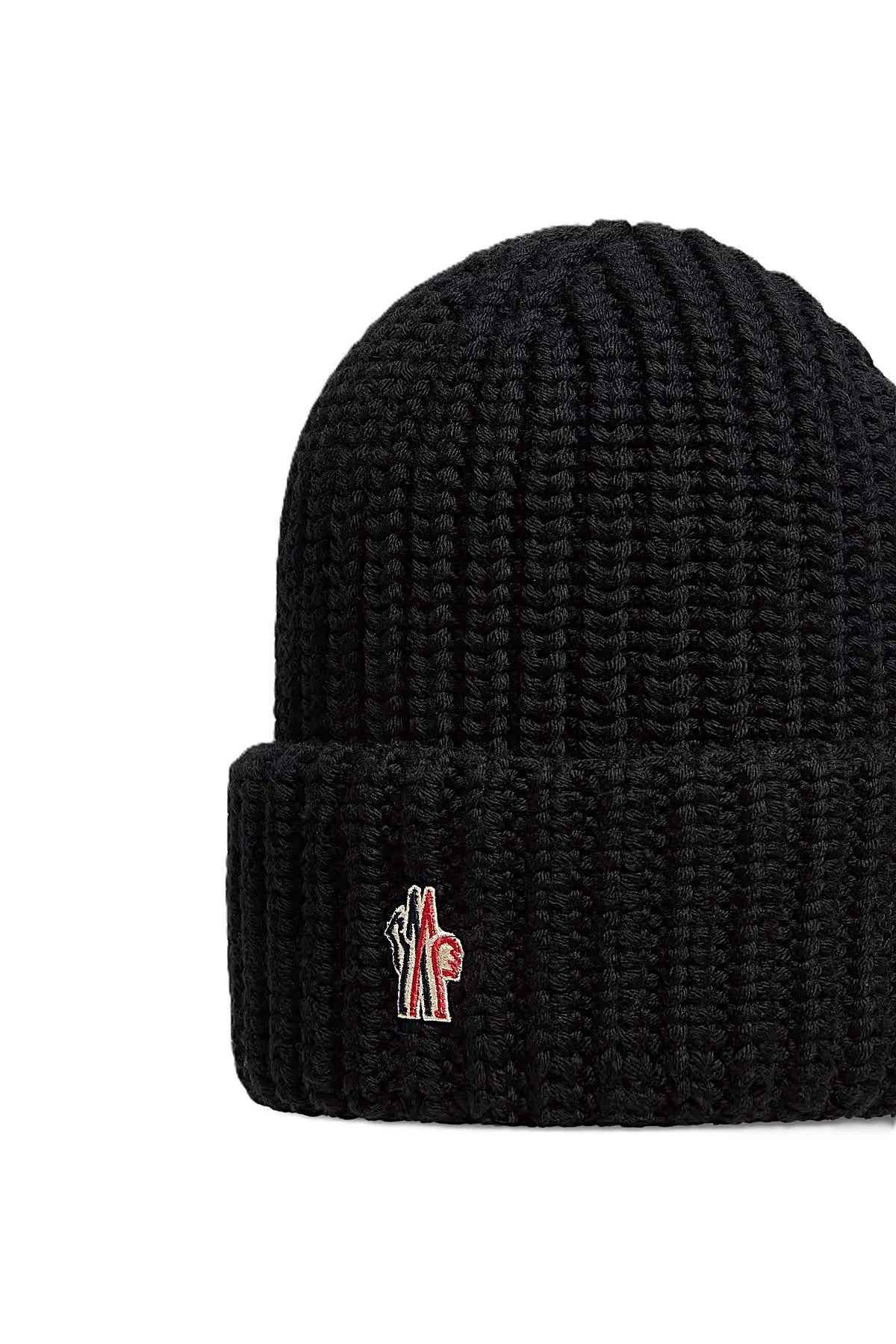 Moncler Grenoble bonnet côtelé à patch logo