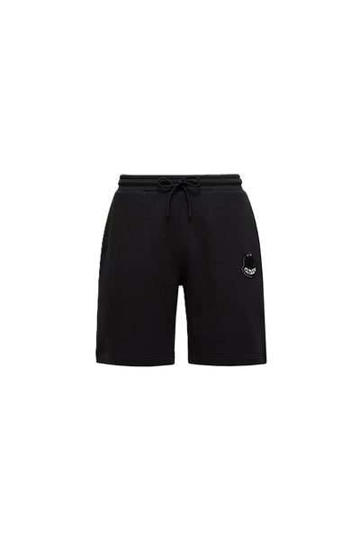 Moncler short en coton à empiècement logo