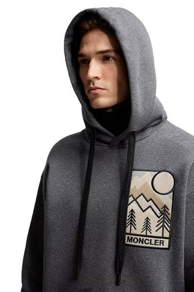 Moncler Grenoble hoodie à logo montagne