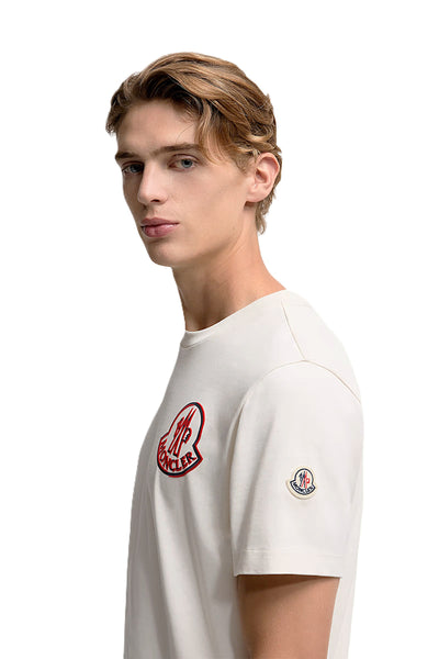 Moncler t-shirt en coton à patch logo