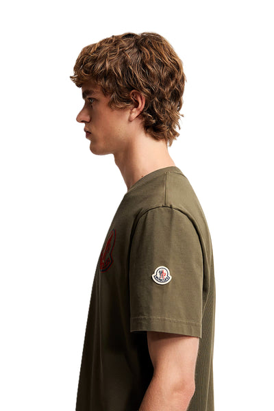 Moncler t-shirt en coton à patch logo