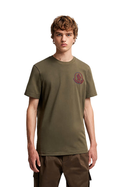 Moncler t-shirt en coton à patch logo